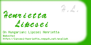 henrietta lipcsei business card